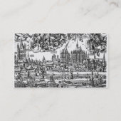 Algemeen Uitzicht Keulen, 1531 (graving) (b/w pho Visitekaartje (Achterkant)