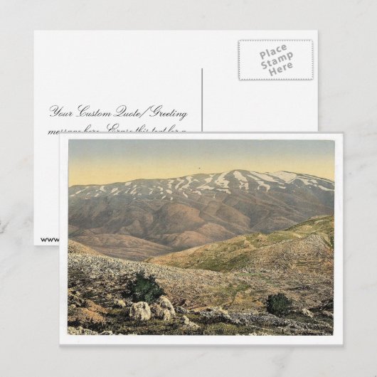 Algemeen uitzicht, Mount Hermon, Heilig Land (d.w. Briefkaart (Voorkant / Achterkant)