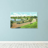 Algemeen Uitzicht van Baxter Blvd, Route # 1 Canvas Afdruk (Insitu (Houten vloer))