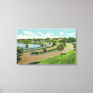 Algemeen Uitzicht van Baxter Blvd, Route # 1 Canvas Afdruk