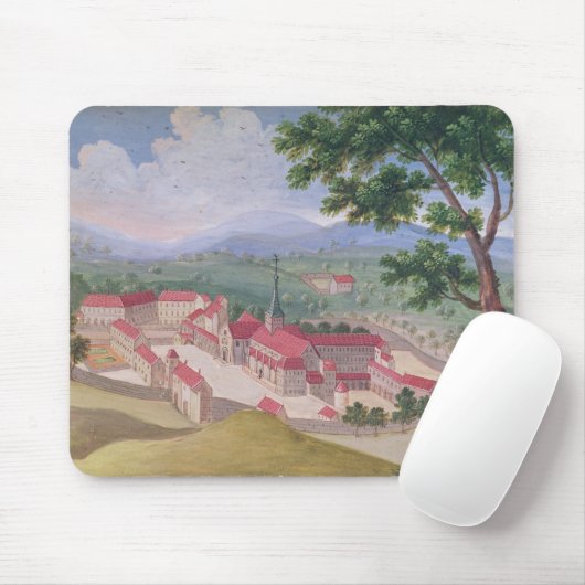 Algemeen uitzicht van de Abdij uit het oosten Muismat (Met muis)