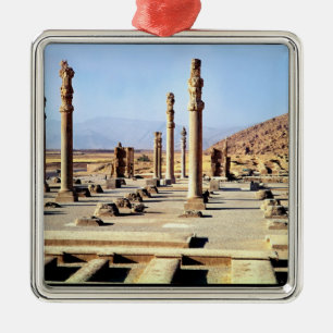 Algemeen uitzicht van de Apadana, opgericht onder  Metalen Ornament