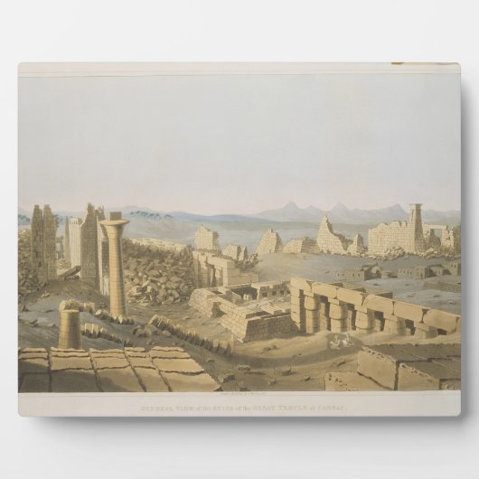 Algemeen Uitzicht van de ruïnes van de Grote Tempe Fotoplaat (Voorkant)