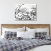Algemeen uitzicht van de slag van Muhlberg Canvas Afdruk (Insitu (Slaapkamer))