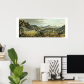 Algemeen Uitzicht van de zuidelijke en oostelijke  Poster (Thuiskantoor)