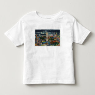 Algemeen Uitzicht van het Luna Park bij nacht Kinder Shirts