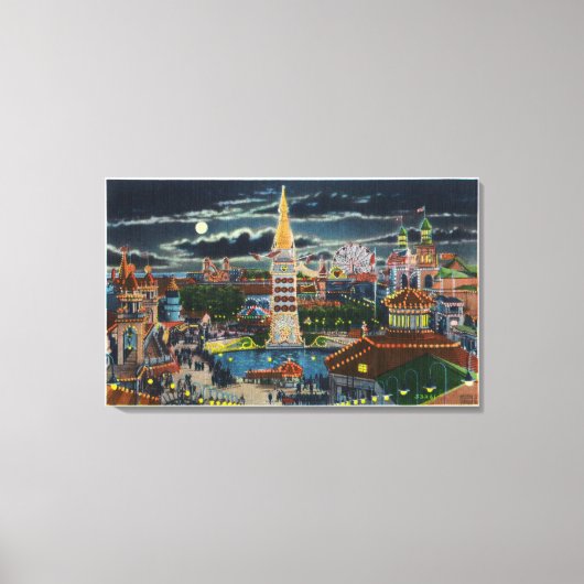 Algemeen Uitzicht van het natuurpark Luna bij nach Canvas Afdruk (Voorkant)