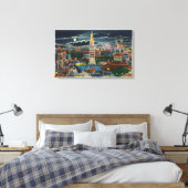 Algemeen Uitzicht van het natuurpark Luna bij nach Canvas Afdruk (Insitu (Slaapkamer))