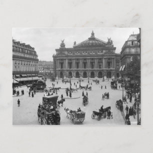 Algemeen uitzicht van het Opera House van Parijs Briefkaart