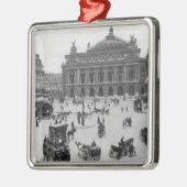 Algemeen uitzicht van het Opera House van Parijs Metalen Ornament (Links)