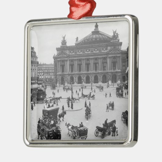 Algemeen uitzicht van het Opera House van Parijs Metalen Ornament (Links)