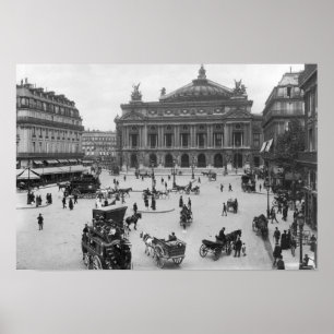 Algemeen uitzicht van het Opera House van Parijs Poster