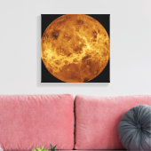 Algemeen uitzicht van het oppervlak van Venus Canvas Afdruk (Insitu (Woonkamer))