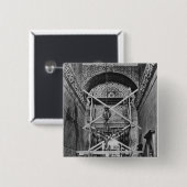 Algemeen uitzicht van het vestibule vierkante button 5,1 cm (Voorkant /achterkant)