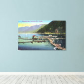 Algemeen Uitzicht van Hoefijzer Bay en Crowded Har Canvas Afdruk (Insitu (Houten vloer))