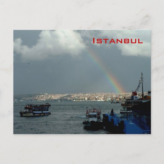 Algemeen Uitzicht van Istanbul Briefkaart (Voorkant)