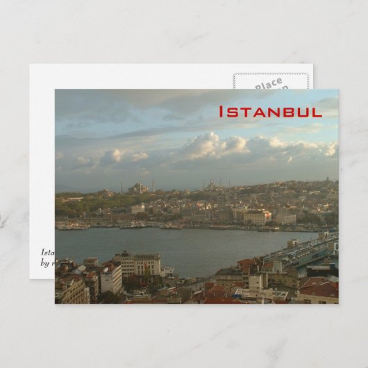 Algemeen Uitzicht van Istanbul Briefkaart (Voorkant / Achterkant)