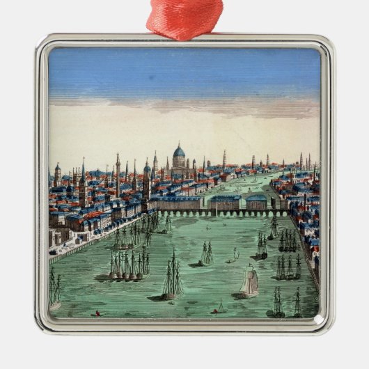 Algemeen Uitzicht van Londen Metalen Ornament (Voorkant)