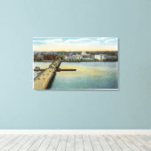 Algemeen Uitzicht van MIT en Harvard Bridge, Canvas Afdruk (Insitu (Houten vloer))