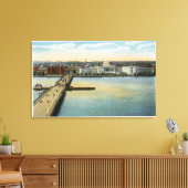 Algemeen Uitzicht van MIT en Harvard Bridge, Canvas Afdruk (Insitu (Woonkamer))