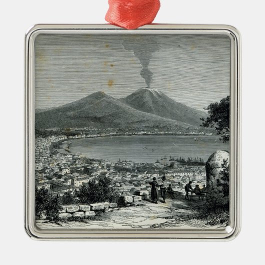 Algemeen Uitzicht van Napels Metalen Ornament (Voorkant)