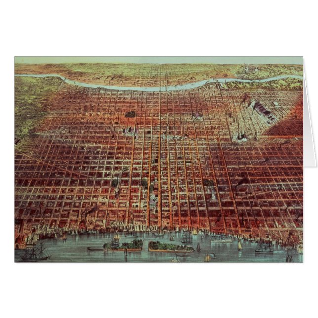 Algemeen Uitzicht van Philadelphia, 1875 (Voorkant Horizontaal)