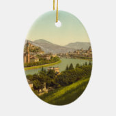 Algemeen Uitzicht van Salzburg, Oostenrijk Keramisch Ornament (Achterkant)