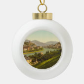 Algemeen Uitzicht van Salzburg, Oostenrijk Keramische Bal Ornament (Voorkant)