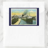 Algemeen Uitzicht van Soo Locks van onderen, Soo, Rechthoekige Sticker (Tas)