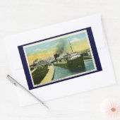 Algemeen Uitzicht van Soo Locks van onderen, Soo, Rechthoekige Sticker (Envelop)