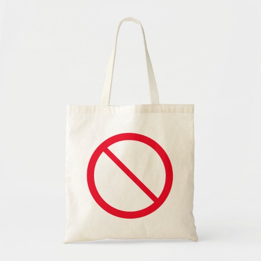 Algemeen Verbod Backslash Sign Budget Canvas tas (Voorkant)