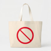 Algemeen Verbod Backslash Sign Jumbo Canvas tas (Voorkant)