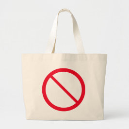 Algemeen Verbod Backslash Sign Jumbo Canvas tas