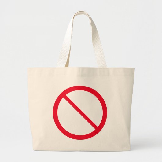 Algemeen Verbod Backslash Sign Jumbo Canvas tas (Voorkant)