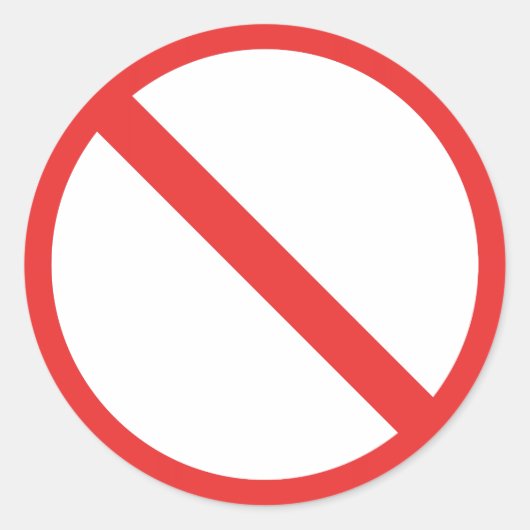 Algemeen verbod ronde sticker (Voorkant)