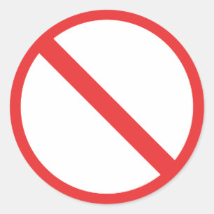 Algemeen verbod ronde sticker