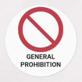 Algemeen Verbod, Set van 30 Verbod Labels (Design 1)