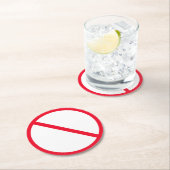 Algemeen verbodsteken | Aangepaste ronde Onderzett Kartonnen Onderzetter (Insitu)