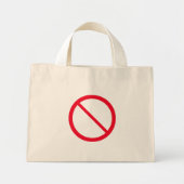 Algemeen verbodsteken | Kleine Canvas tas (Voorkant)