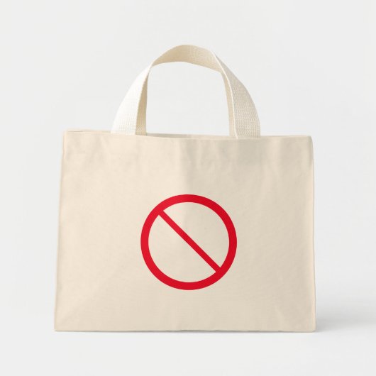 Algemeen verbodsteken | Kleine Canvas tas (Voorkant)