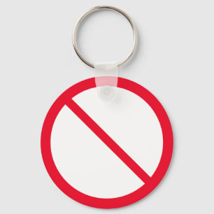 Algemeen verbodsteken Metal Circle-Sleutelhanger Sleutelhanger