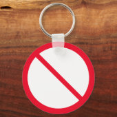 Algemeen verbodsteken | Metal Circle-Sleutelhanger Sleutelhanger (Voorkant)