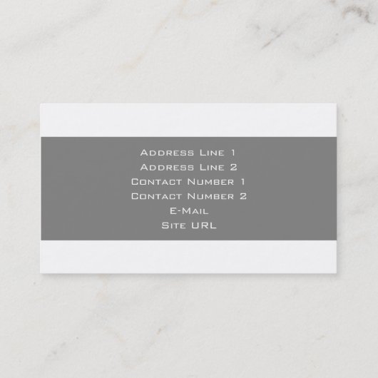 Algemeen Visitekaartje (Achterkant)