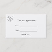 Algemeen visitekaartje afsprakenkaartje (Achterkant)