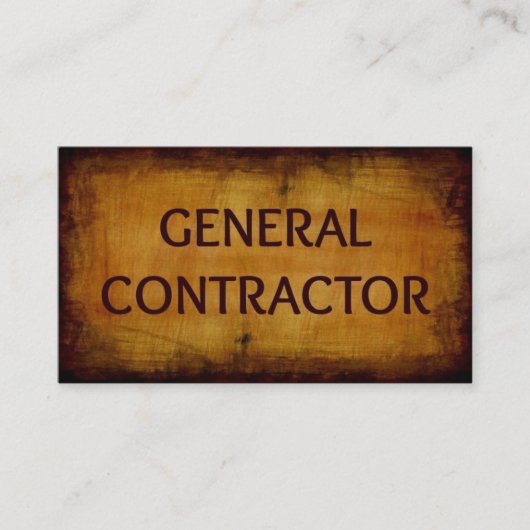 Algemeen Visitekaartje contractant (Voorkant)