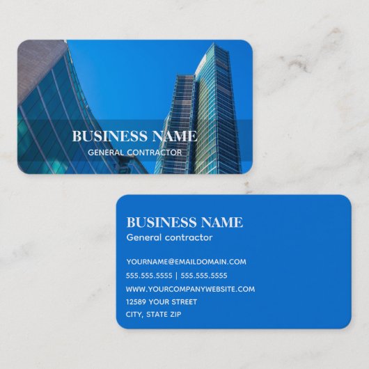 Algemeen Visitekaartje contractant (Voorkant / Achterkant)