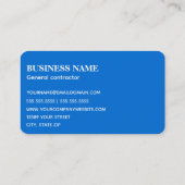 Algemeen Visitekaartje contractant (Achterkant)