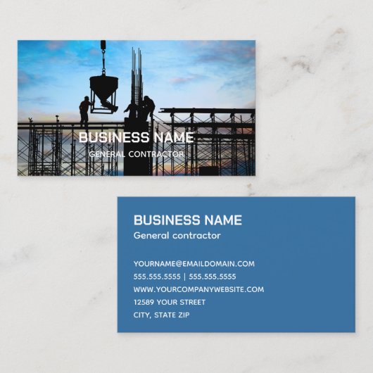 Algemeen Visitekaartje contractant Contactkaartje (Voorkant / Achterkant)