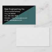 Algemeen Visitekaartje in zwart en leisteen groen (Voorkant / Achterkant)