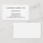 Algemeen Visitekaartje met lage sleutels (Voorkant / Achterkant)